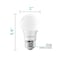Luxrite A15 LED Light Bulbs 7W (40W Equivalent) 600LM 3000K Soft White Dimmable E26 Base 4-Pack LR21281-4PK - alternate 6